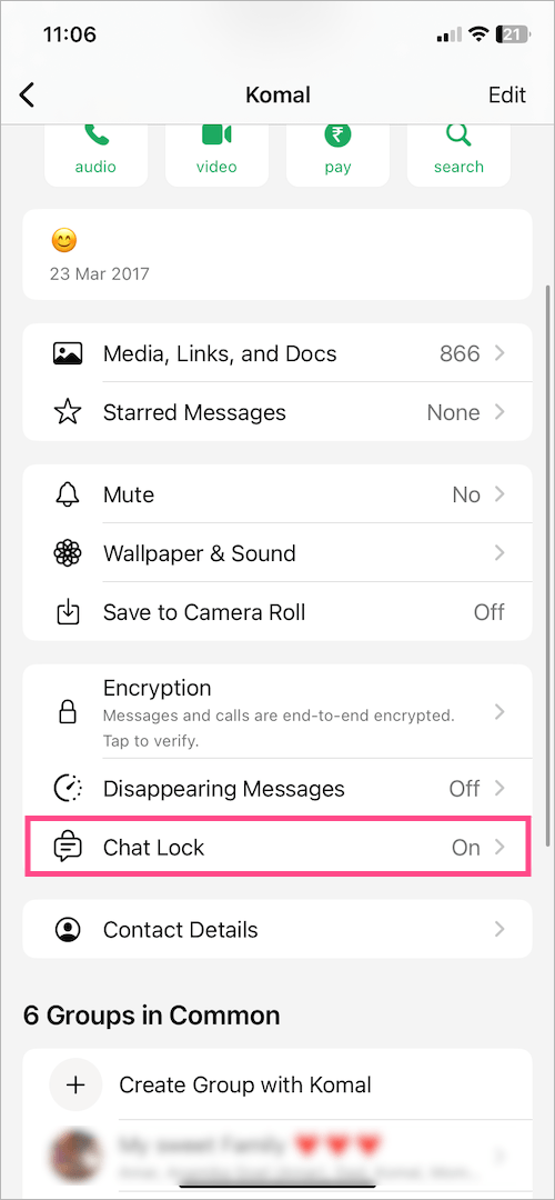 How to unlock a locked chat on WhatsApp