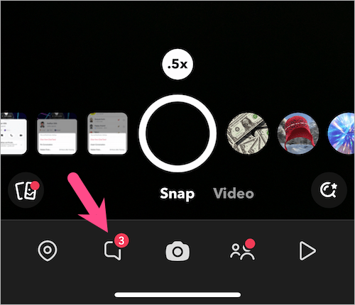 chats tab on snapchat