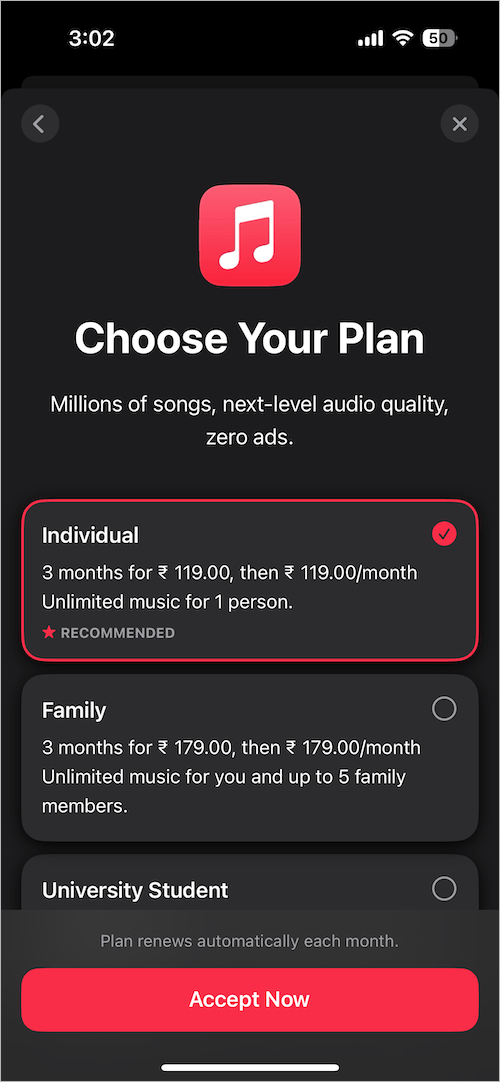 get apple music subscription