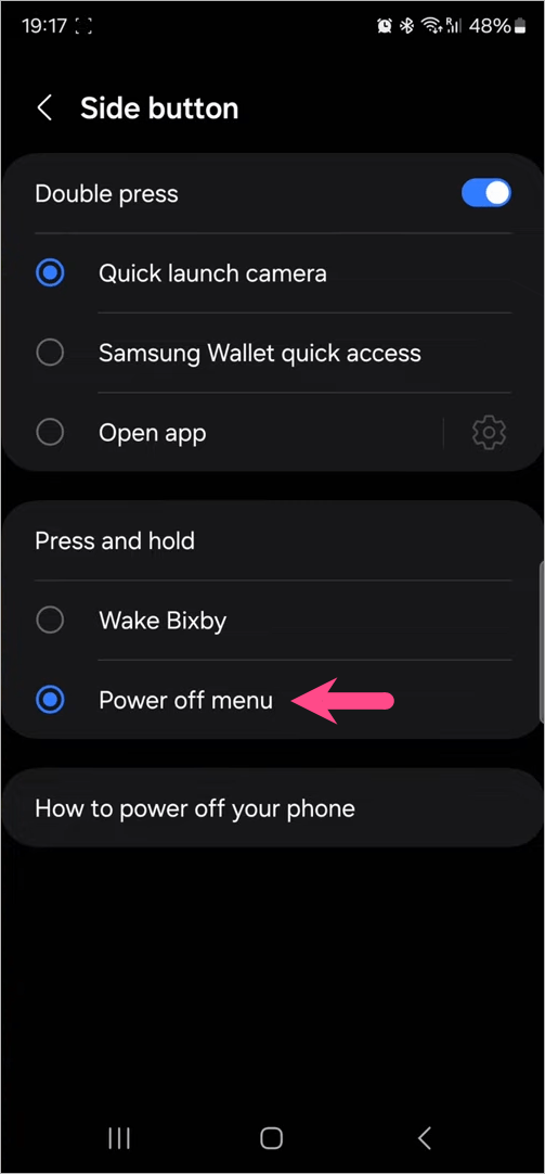 change bixby button to power button on galaxy a56 and galaxy a36