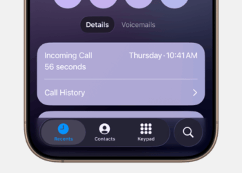 get iphone call log history in phone app on ios 26