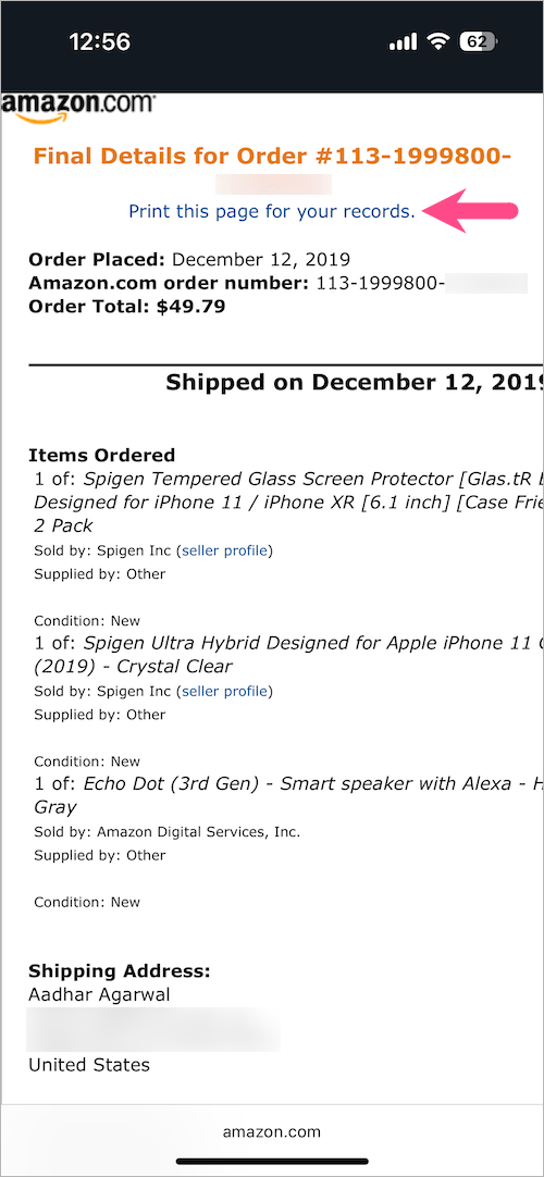 How to Download Amazon Invoice as PDF on iPhone and Android