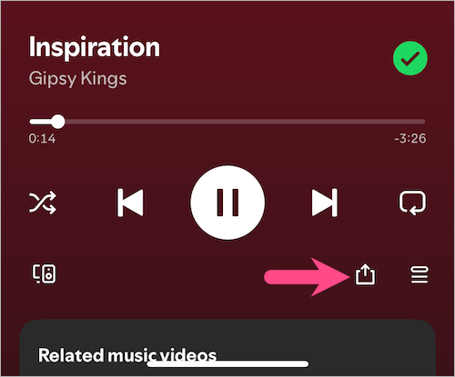 share song on spotify app