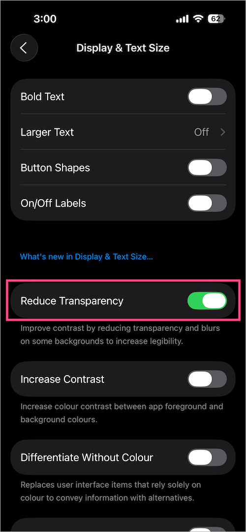 turn off liquid glass in iOS 26 on iPhone