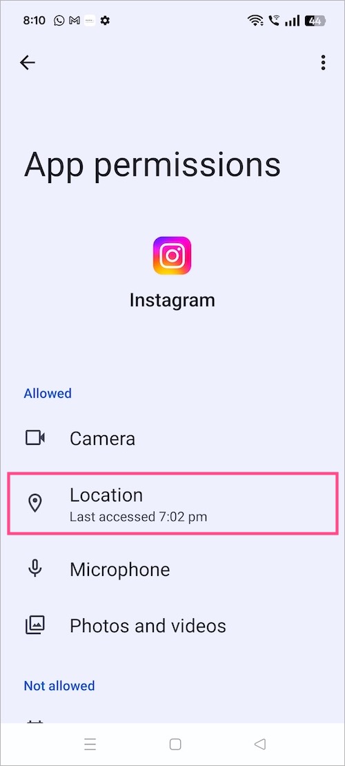 change instagram location settings on your android phone