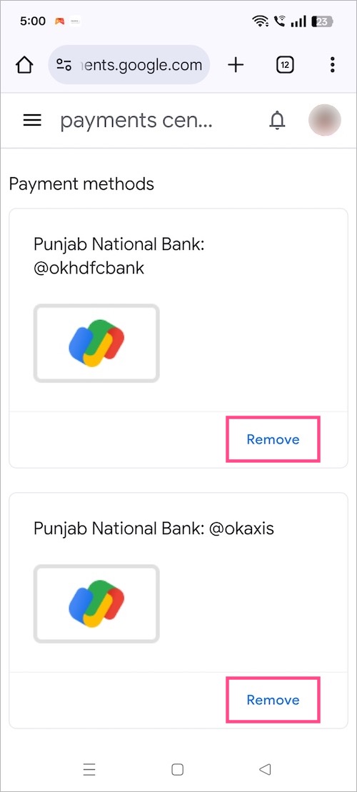 how to remove your credit card from google play store on android