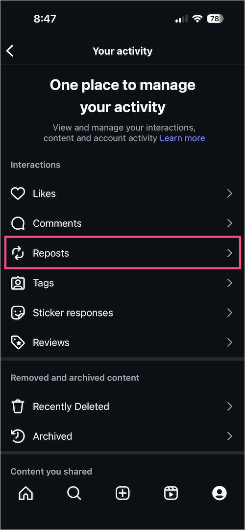 how to remove multiple reposts on instagram at once