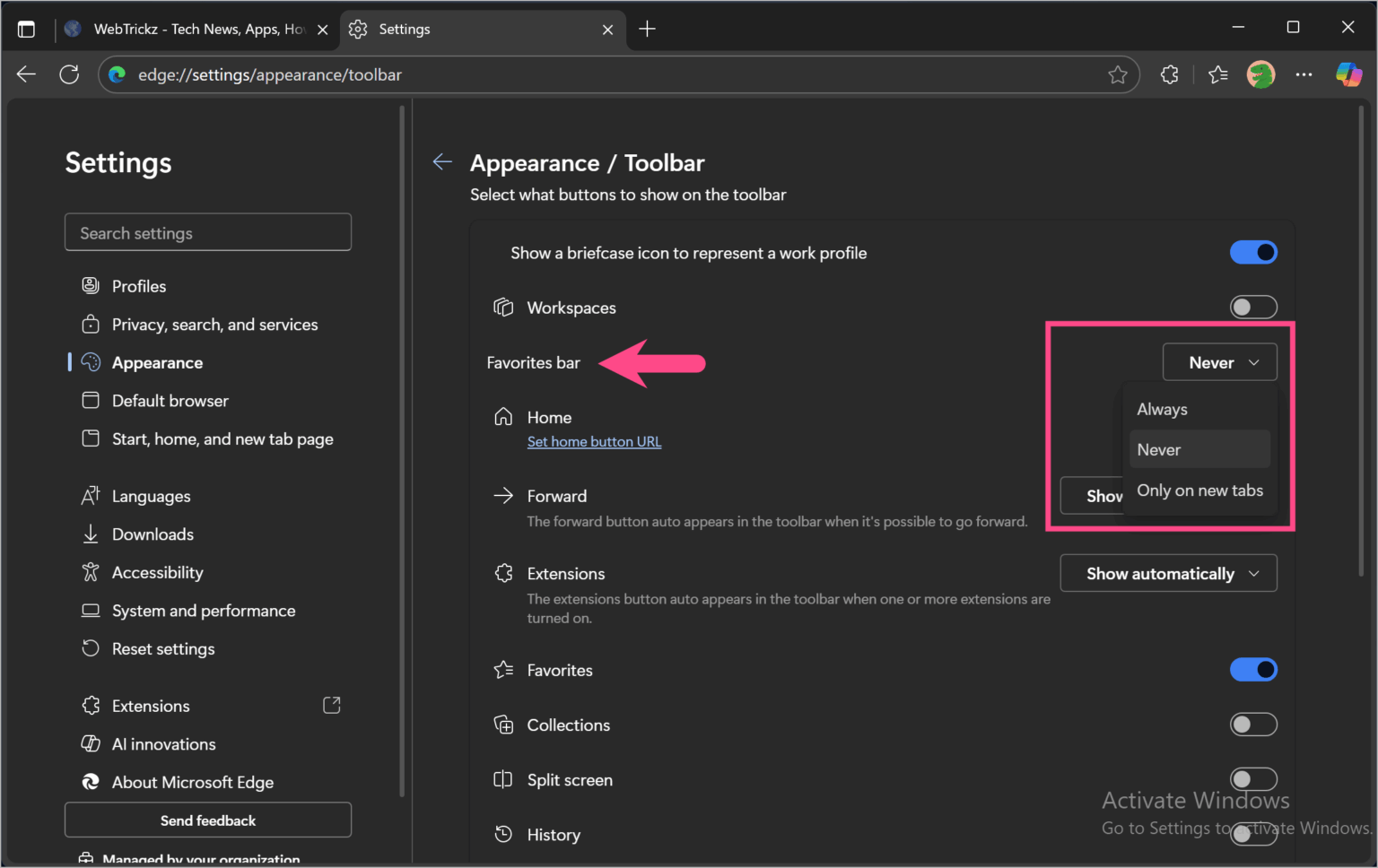 How to Show Favorites Bar in Edge on Windows & Mac (2026)