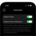 adaptive power settings in ios 26