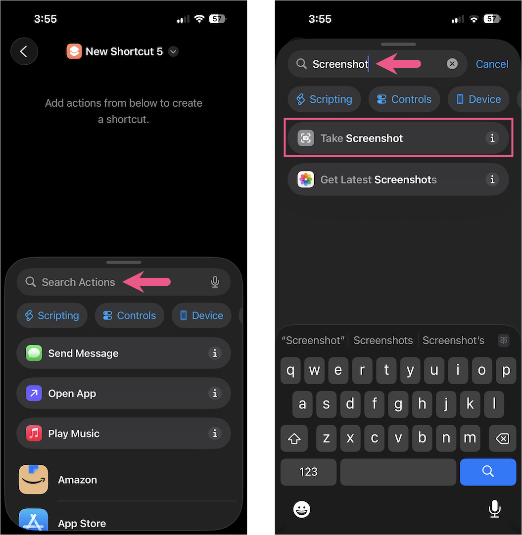 how to add screenshot action button on iphone 17 and iphone air