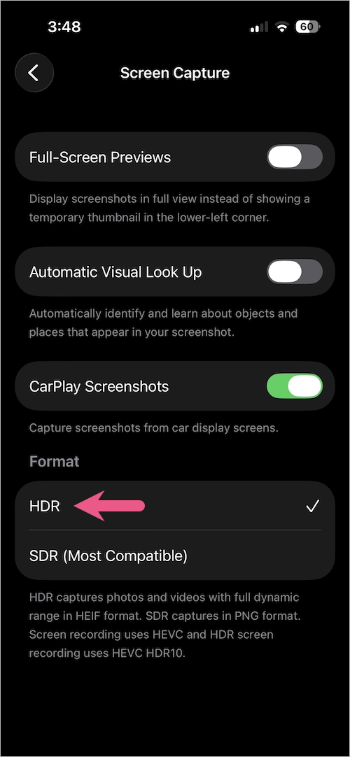how to record screen in HDR on iphone 17, 17 pro, or iphone Air