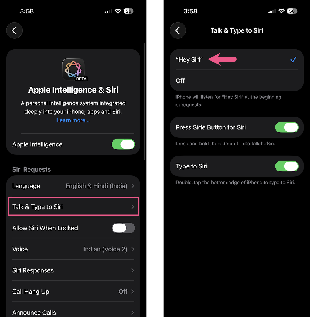 screenshot on iphone 17 pro and iphone air using Siri