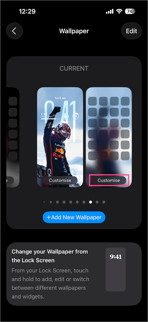 how to get rid of blurred background on iPhone