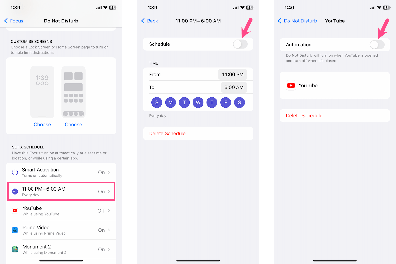 how to disable do not disturb schedule on iphone