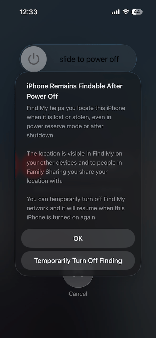 iPhone 17 remains findable after power off