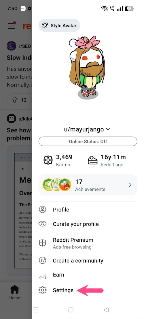 where are safe search settings on reddit app