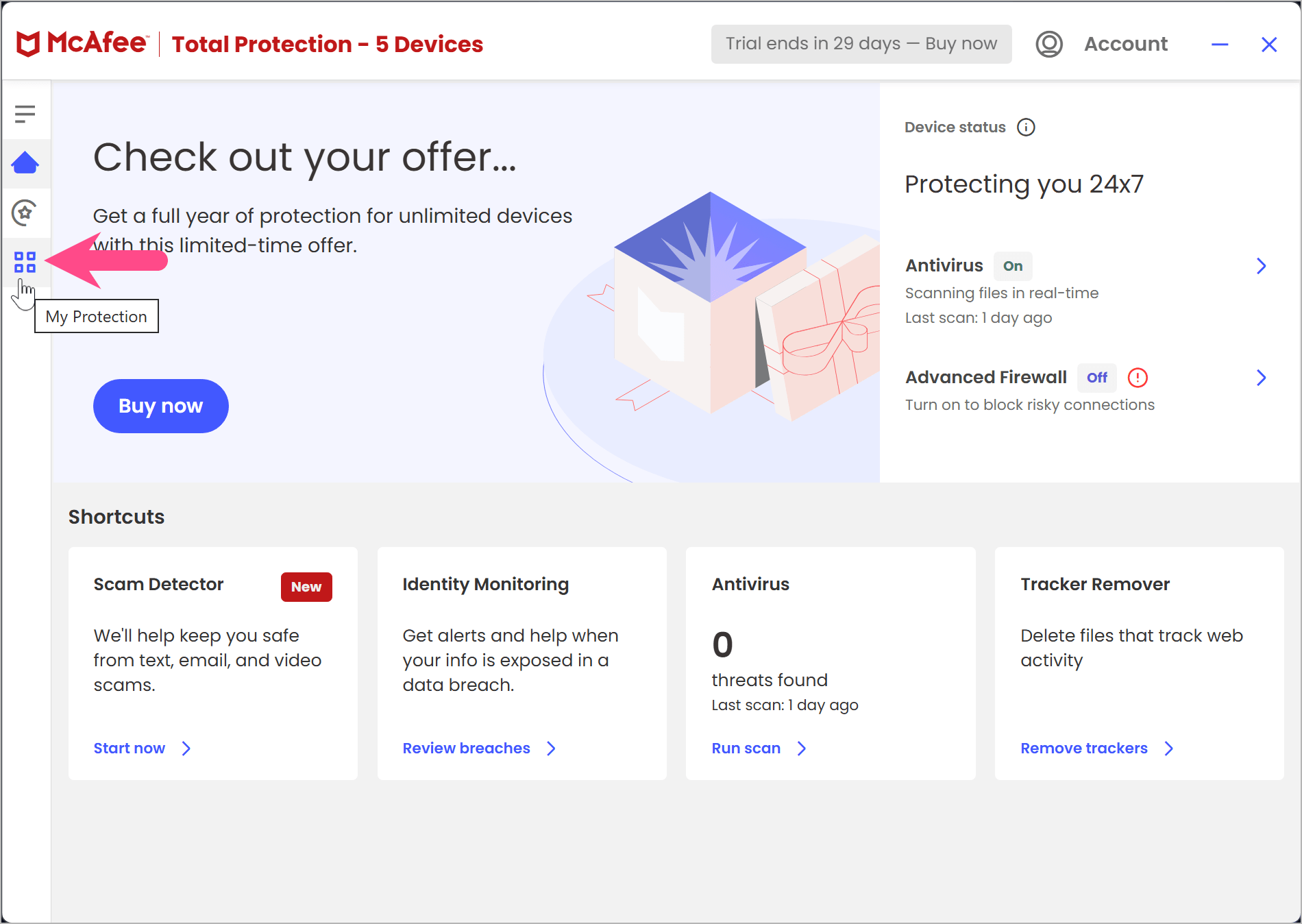 how to turn off mcafee real time scanning