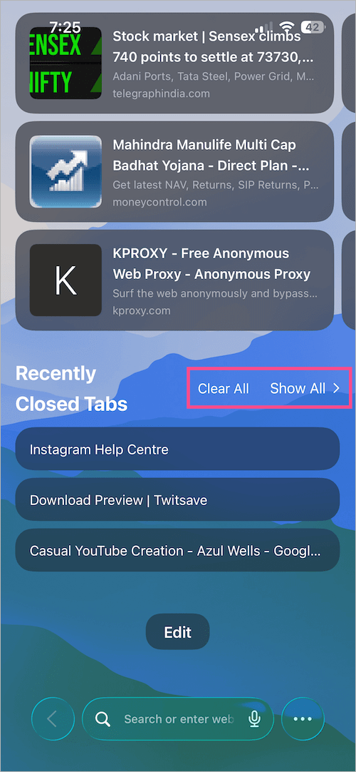 how to clear all your recently closed tabs in safari on iphone