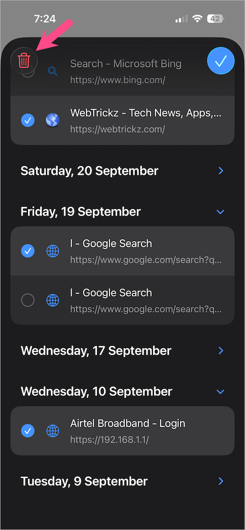 how to clear your browsing history in safari on iPhone