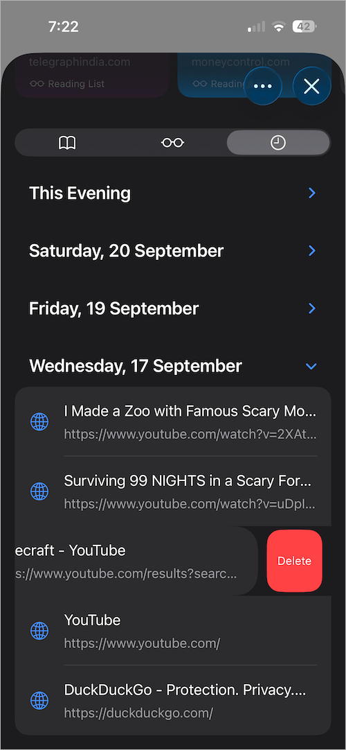 how to clear search history in safari on ios 26