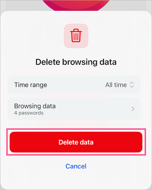 how to delete edge passwords on iphone