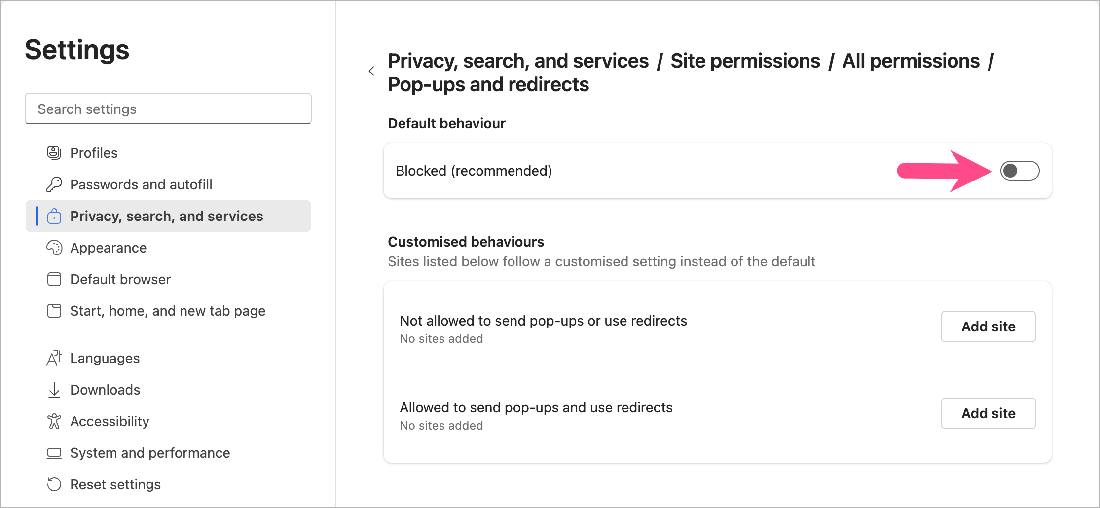 how to disable pop-ups in microsoft edge on windows and mac 