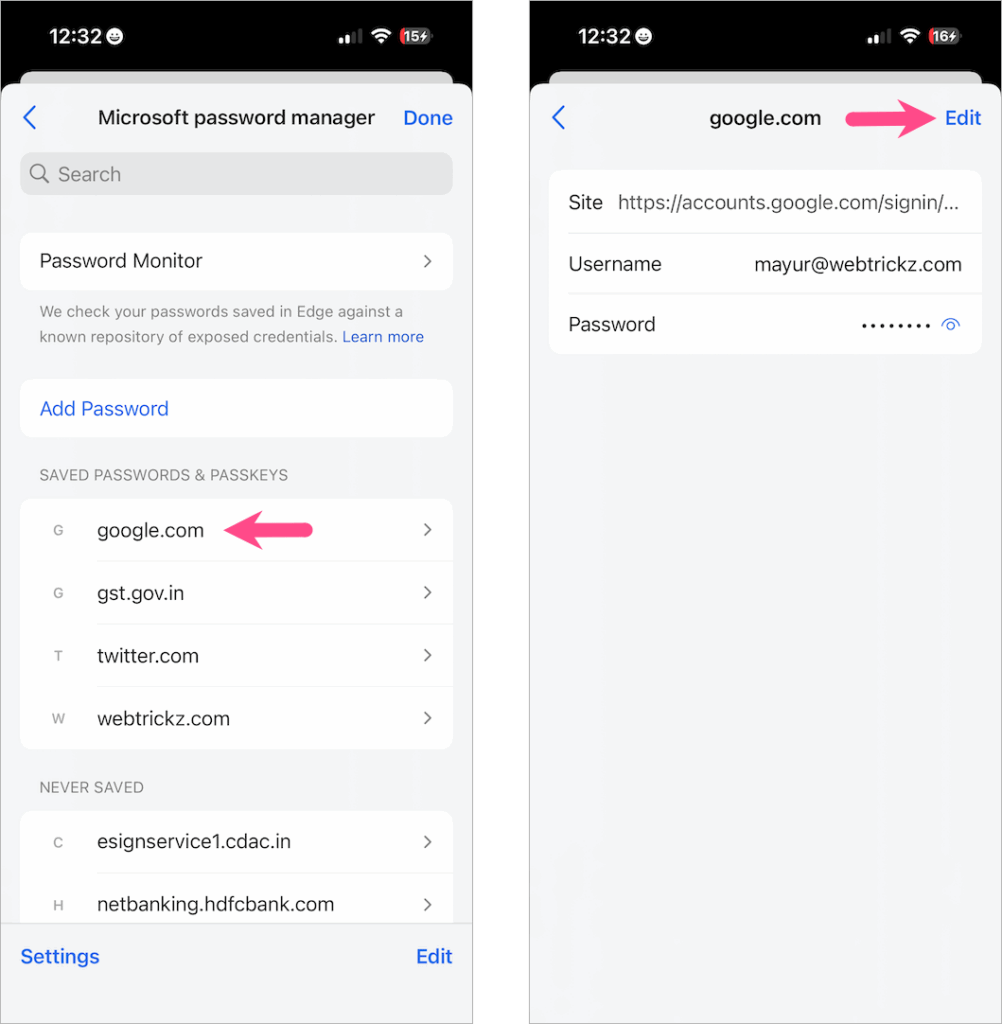 How to Find, Change, or Remove Saved Passwords in Edge