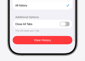 safari clear history on ios 26