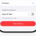 safari clear history on ios 26
