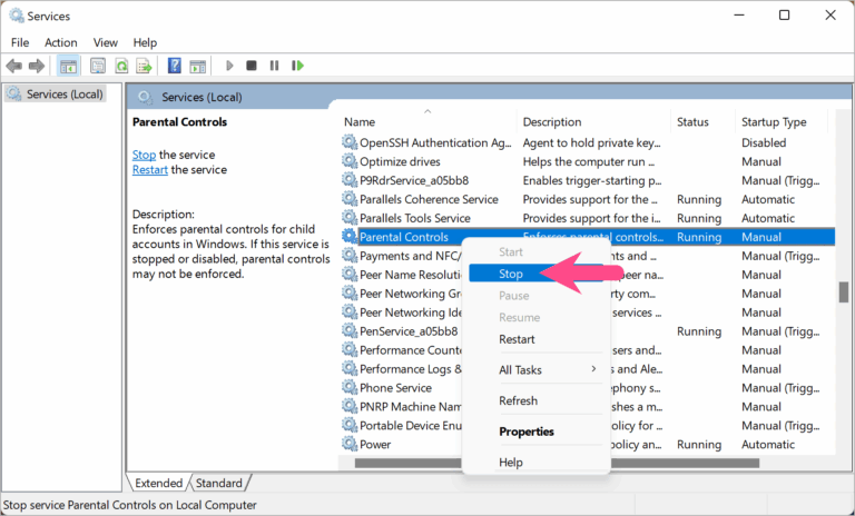 how to delete microsoft family safety windows 11