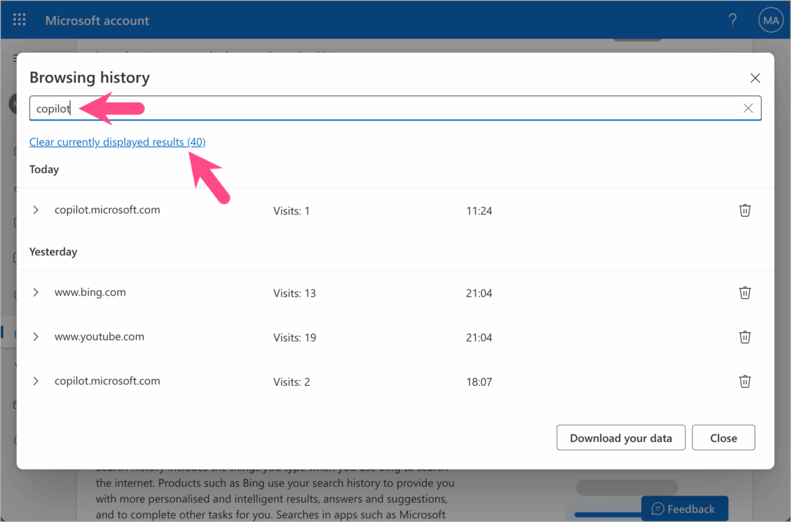 How to Clear or Delete Copilot History in Edge on Windows 11/10