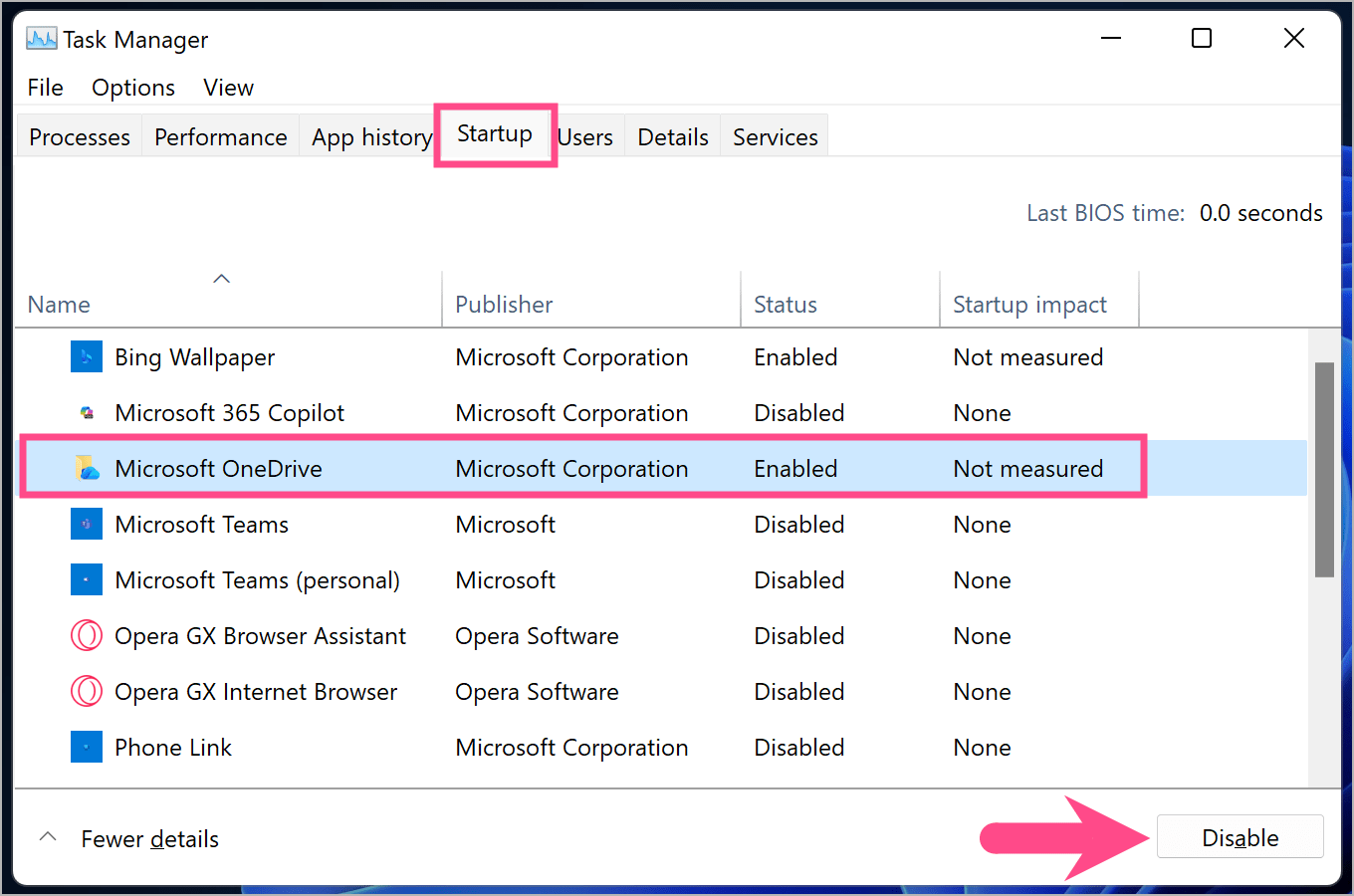 how to stop onedrive from opening on startup in windows 11