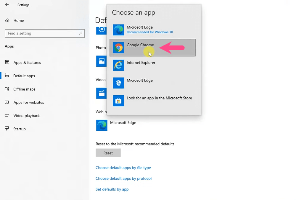 make google chrome your default browser in windows 10