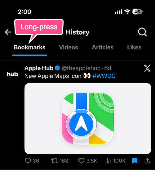 how to delete all x bookmarks on iphone at once