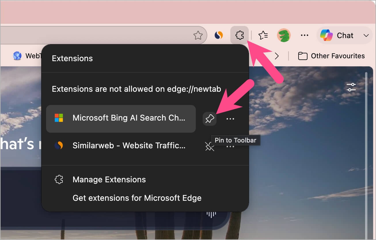 disable copilot AI responses in bing search on google chrome