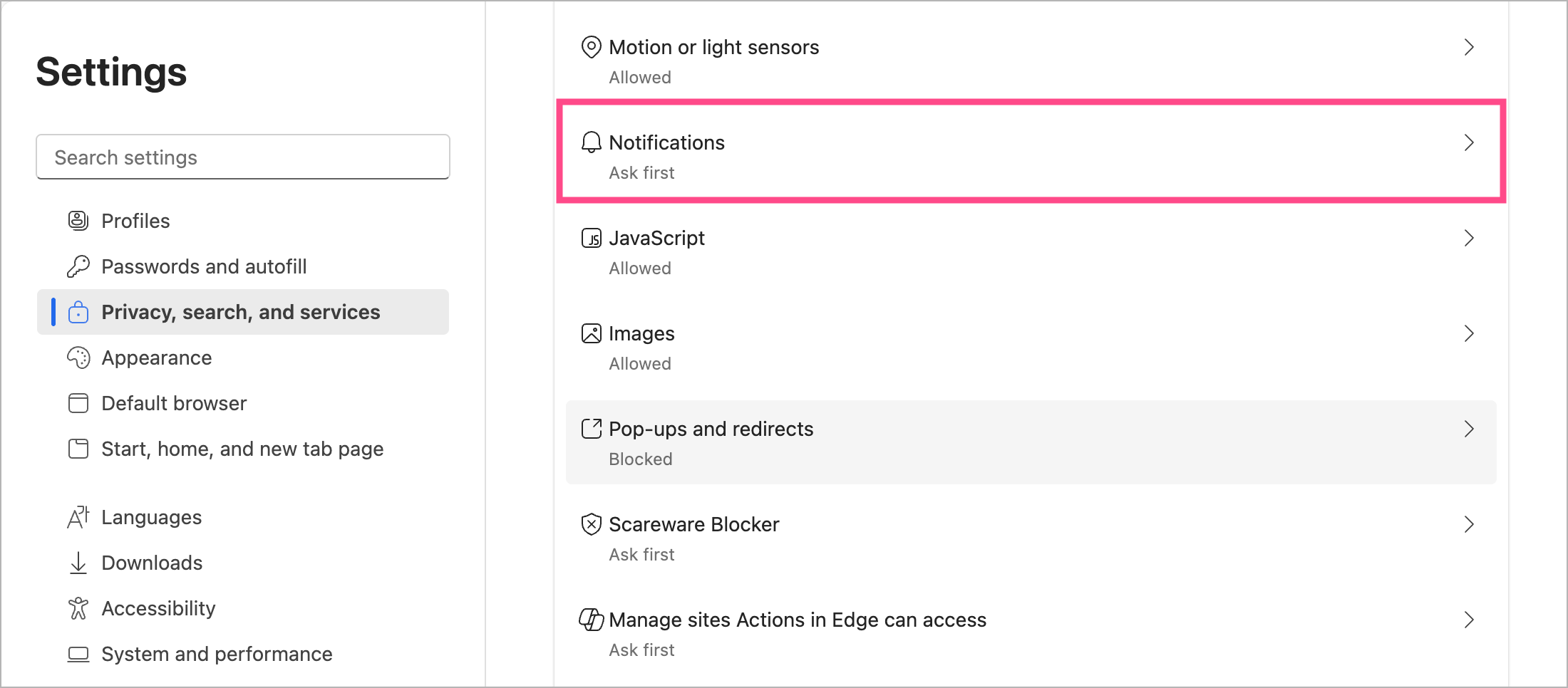 how to disable microsoft edge notifications on windows or mac