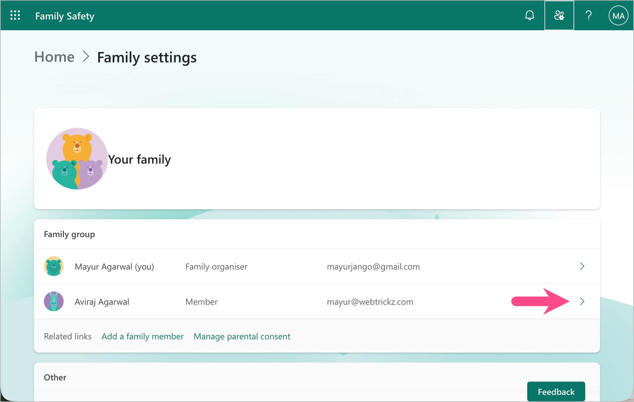 how to turn off family safety settings on microsoft account