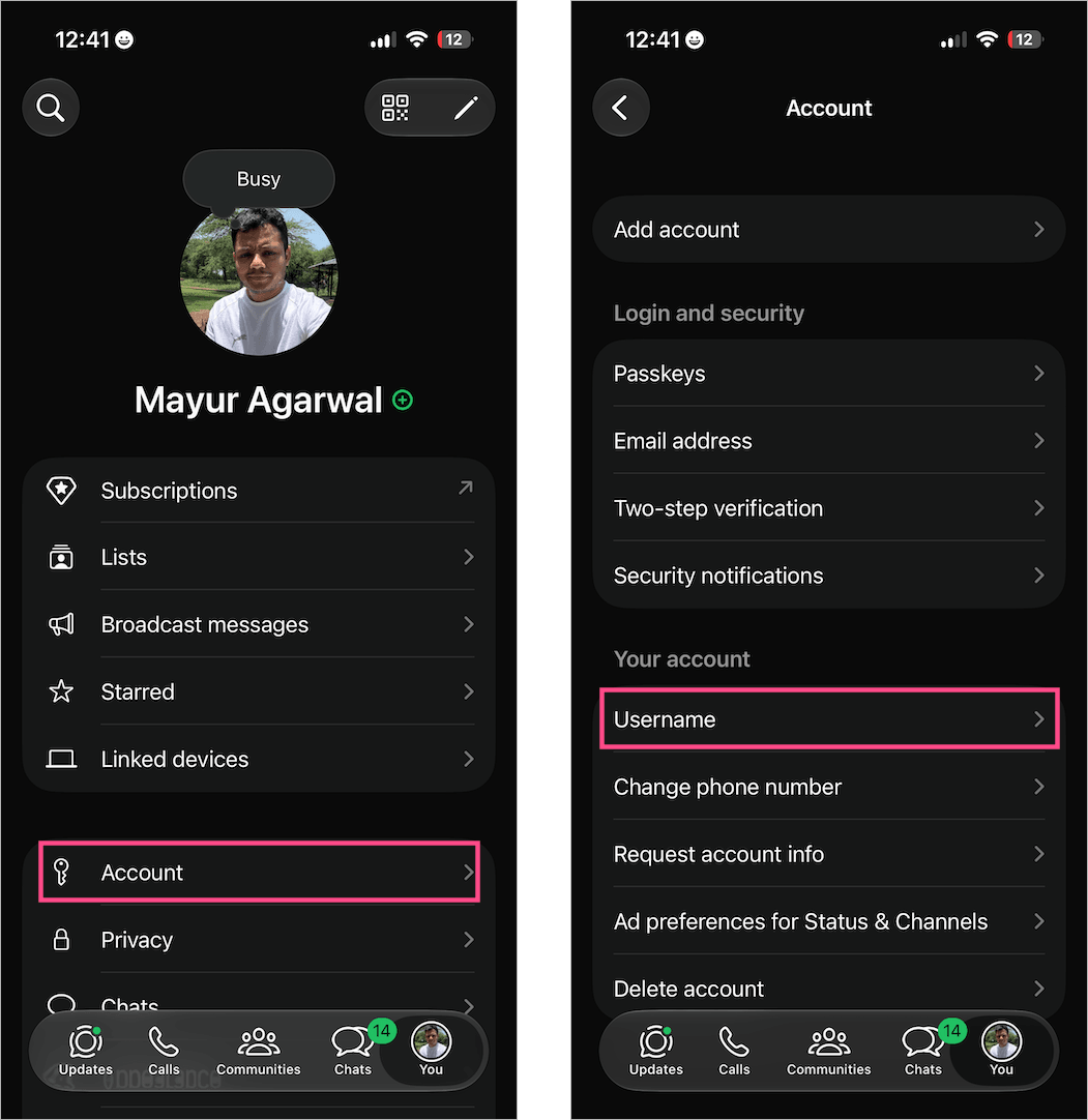 how to change whatsapp username on android and iphone