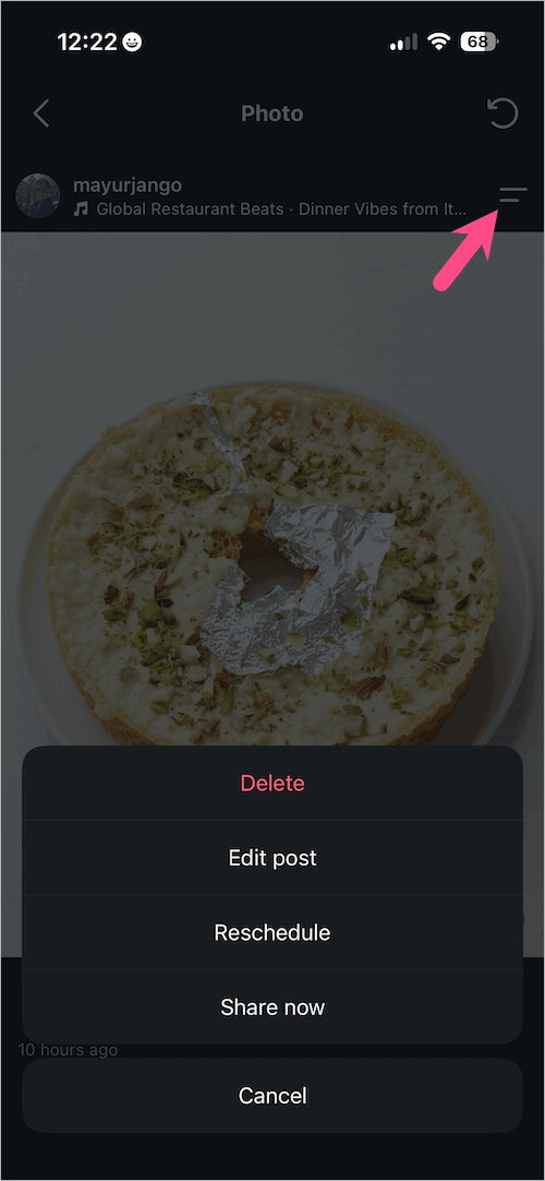 edit a scheduled post on instagram
