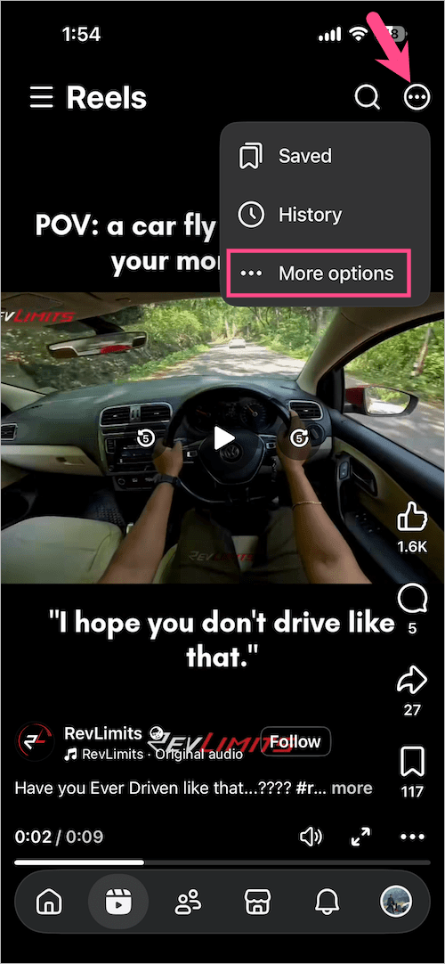 how to find liked facebook reels on iphone and android