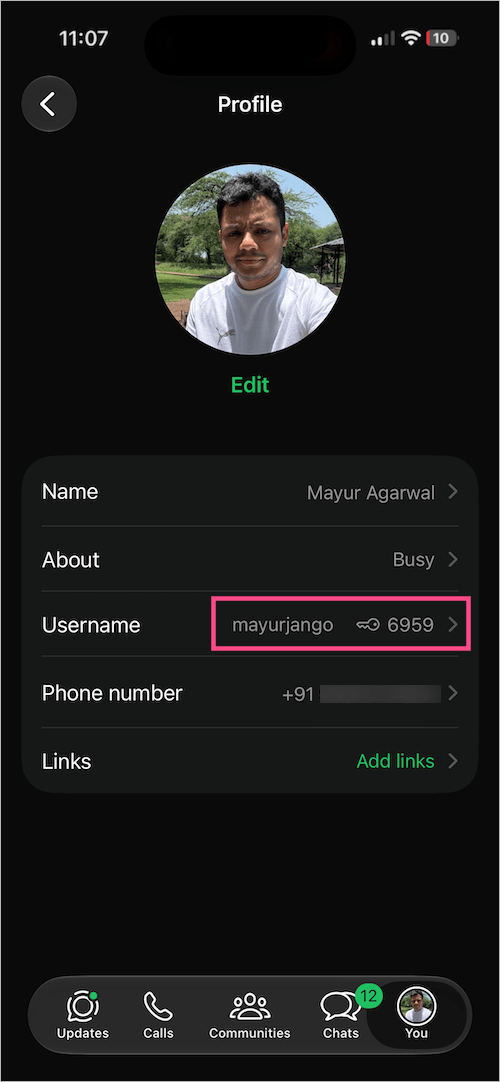 how to find your whatsapp username key on iphone or android