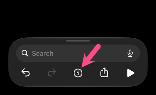 Open the flashlight shortcut information in iOS 27