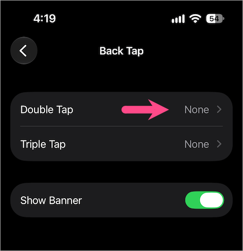 capture screenshot using back tap on iphone 18 pro
