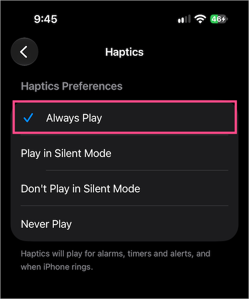 Make iPhone 18 Pro vibrate in Ring mode