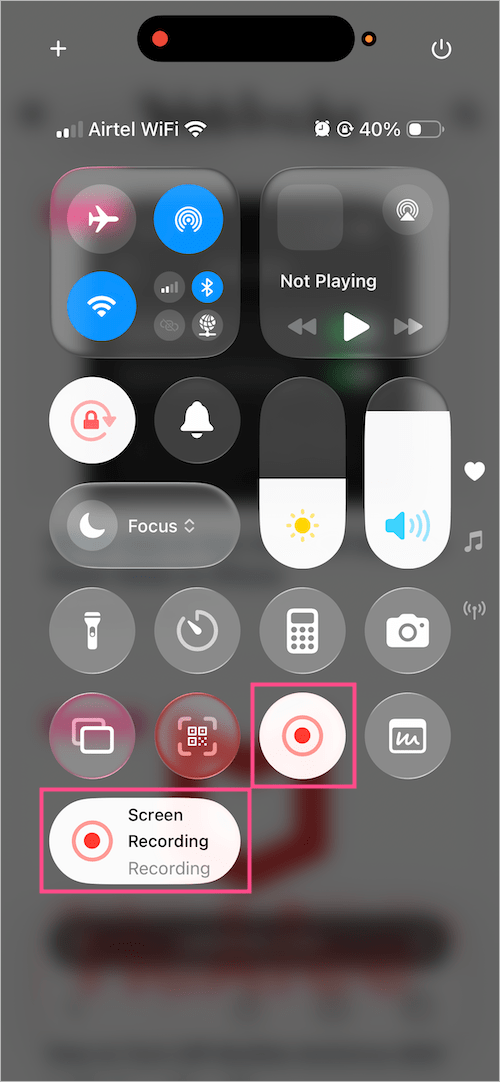 Stop screen record on iPhone 18 Pro