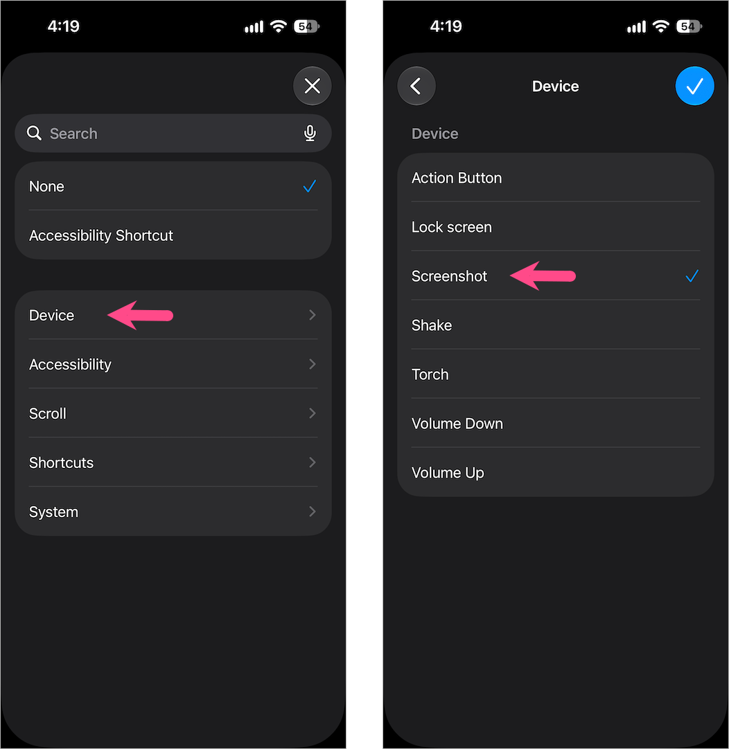 taking screenshot by tapping back of your iphone 18 pro