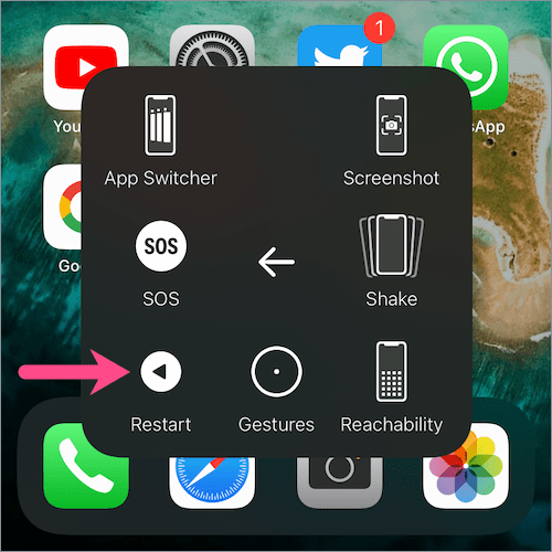 Restart iPhone Duo without using buttons